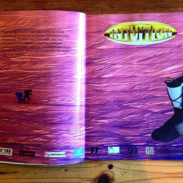 An ad for Intuition Liners as seen in the 20th Anniversary issue of Backcountry Magazine. 